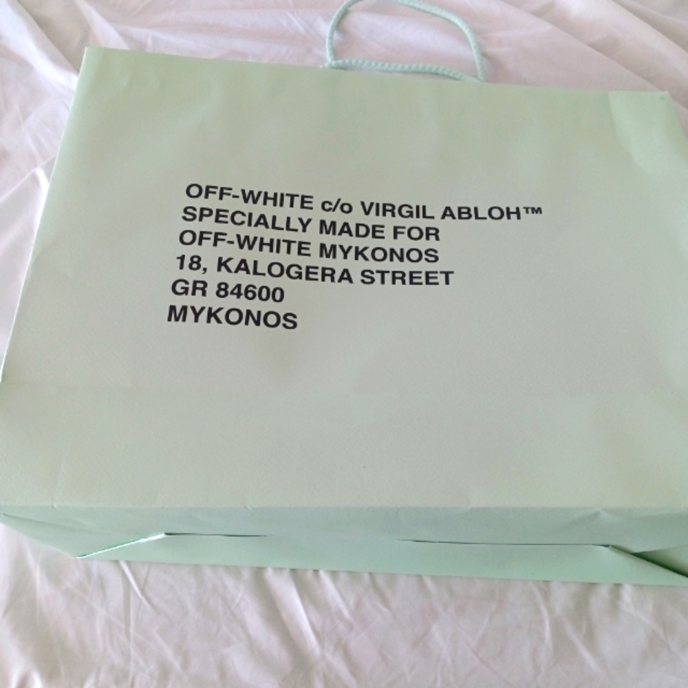 Off white Mykonos shopping bag